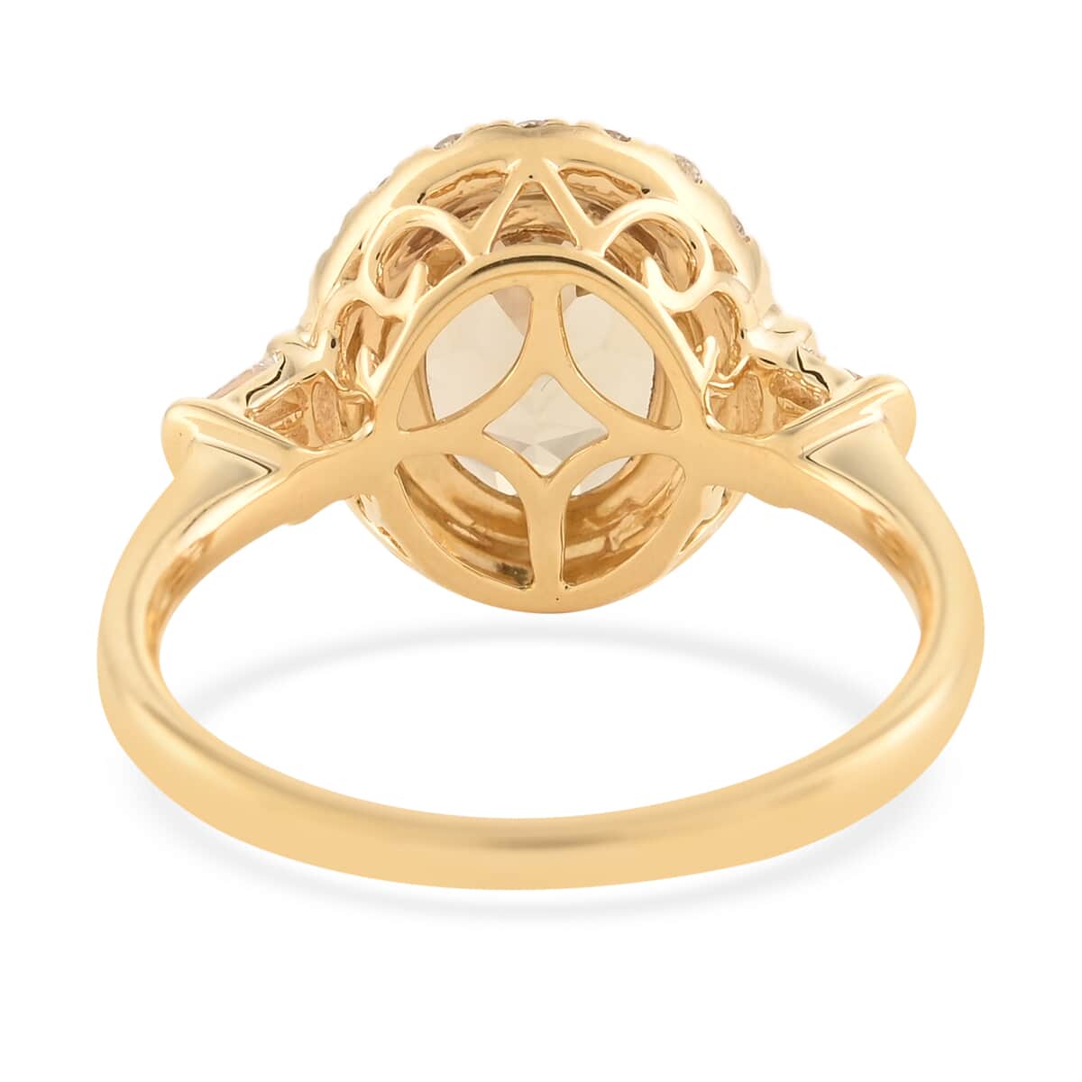 ILIANA 18K Yellow Gold AAAA Turkizite and G-H SI Diamond Halo Ring (Size 10.0) 4.35 Grams 3.35 ctw image number 3