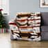 HOMESMART Beige and Red Tribal Printed Pattern Single Layer Sherpa Blanket 59"x78") image number 0
