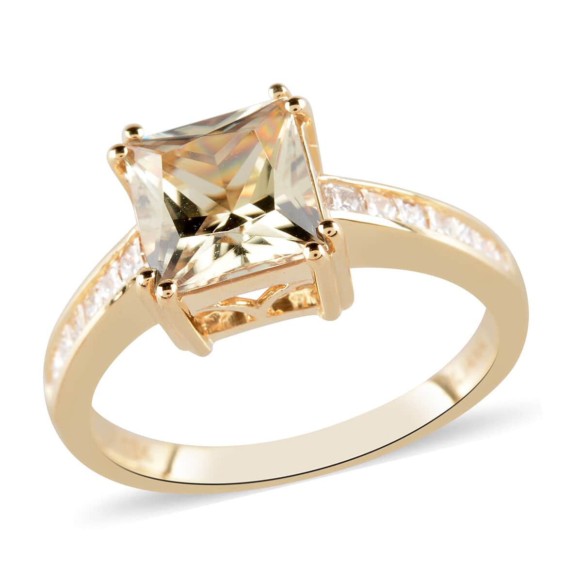 Iliana 18K Yellow Gold AAA Turkizite and G-H SI Diamond Ring 4.10 Grams 2.25 ctw image number 0