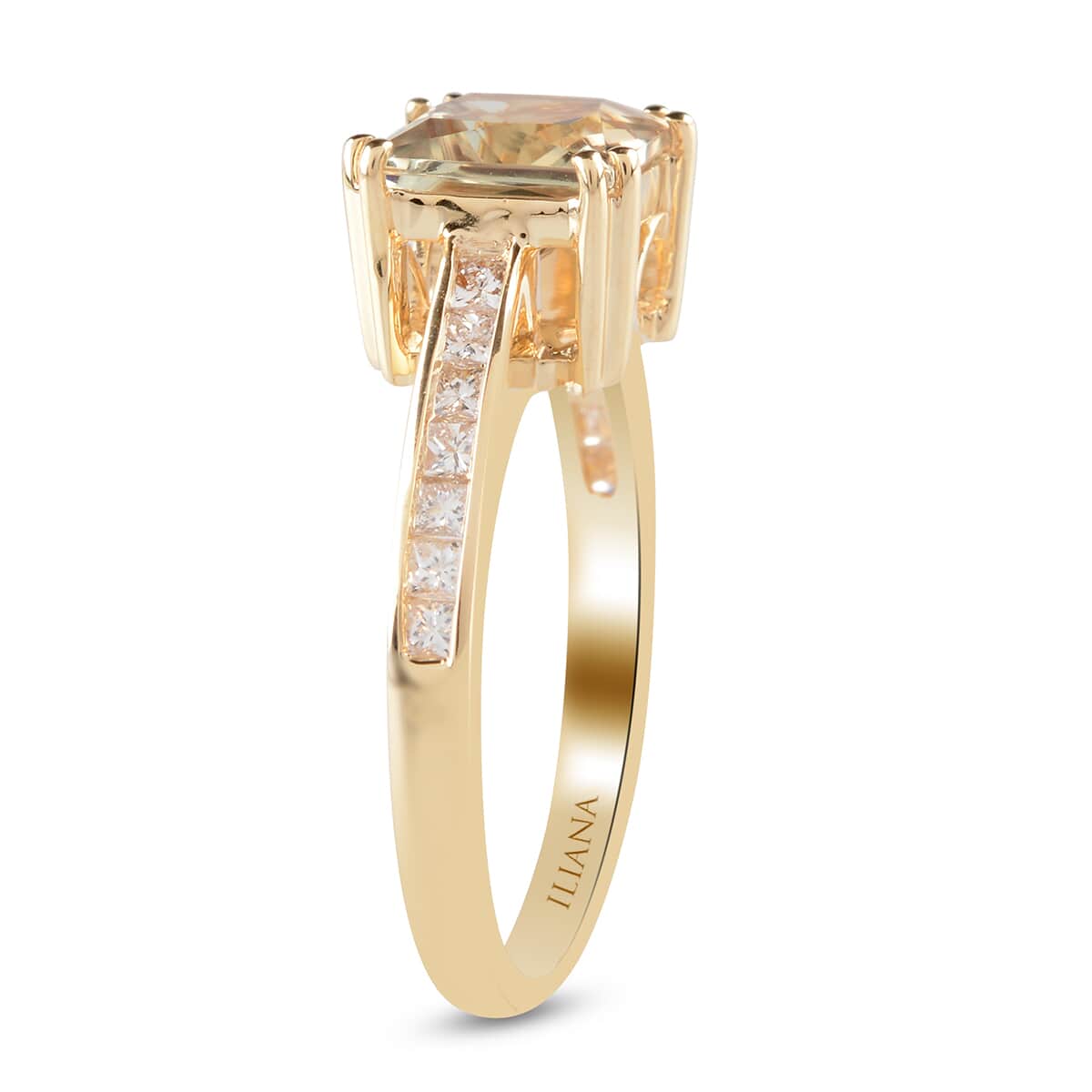 Iliana 18K Yellow Gold AAA Turkizite and G-H SI Diamond Ring 4.10 Grams 2.25 ctw image number 1