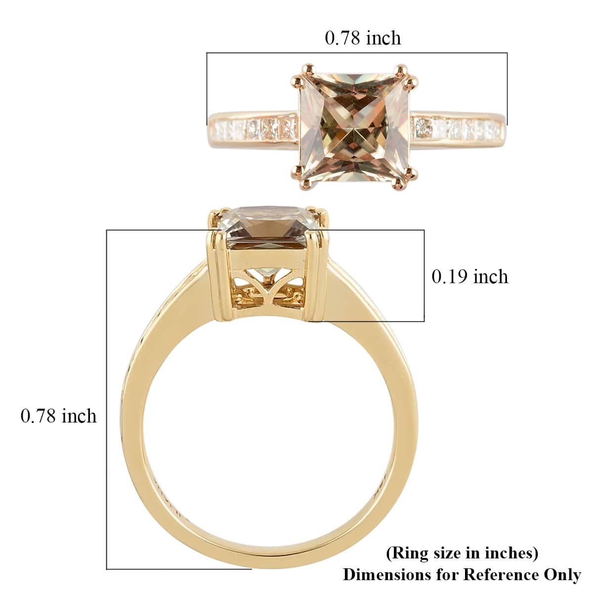 Iliana 18K Yellow Gold AAA Turkizite and G-H SI Diamond Ring 4.10 Grams 2.25 ctw image number 3