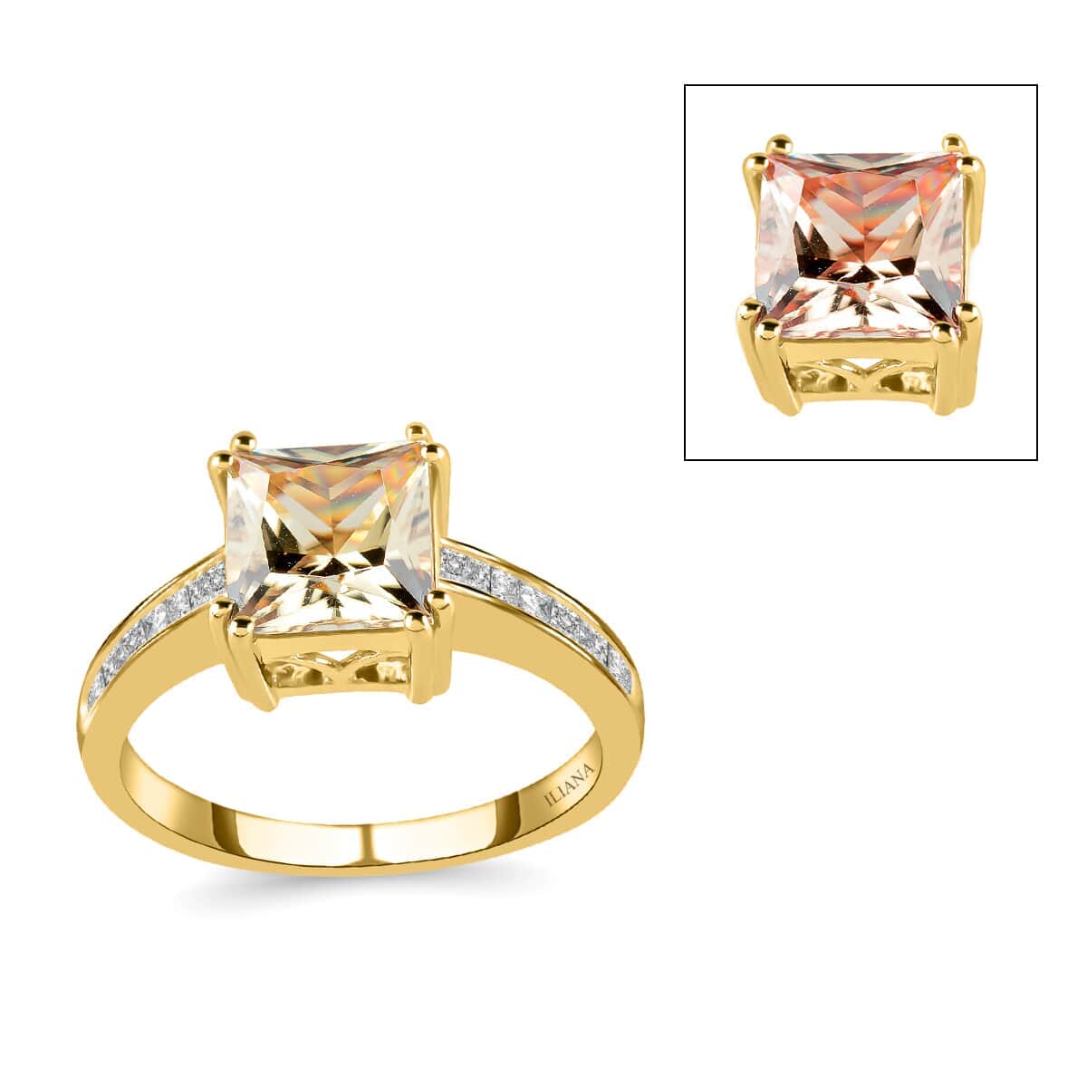 Iliana 18K Yellow Gold AAA Turkizite and G-H SI Diamond Ring (Size 7.0) 4.10 Grams 2.25 ctw image number 0