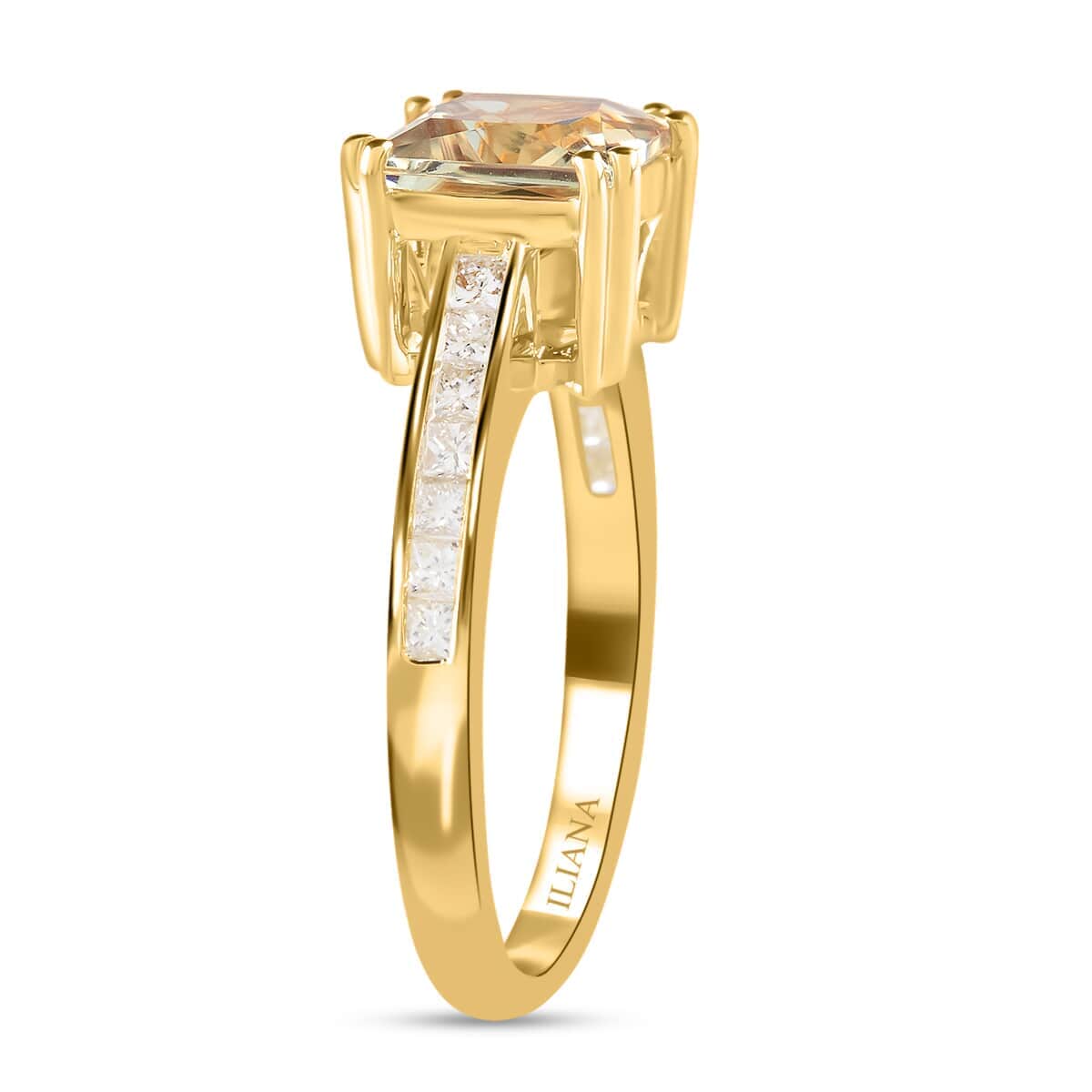 Iliana 18K Yellow Gold AAA Turkizite and G-H SI Diamond Ring (Size 7.0) 4.10 Grams 2.25 ctw image number 1