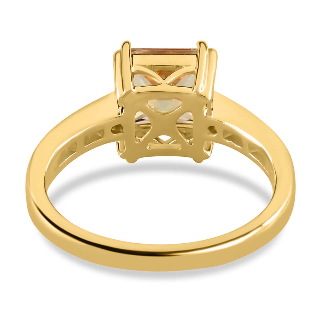 Iliana 18K Yellow Gold AAA Turkizite and G-H SI Diamond Ring (Size 7.0) 4.10 Grams 2.25 ctw image number 2