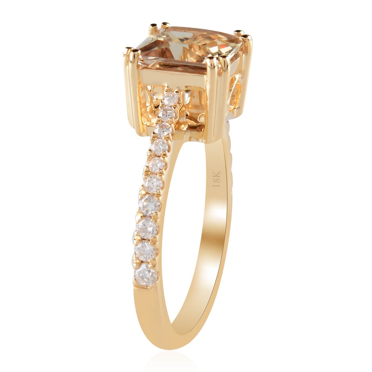 ILIANA 18K Yellow Gold AAA Turkizite and G-H SI Diamond Solitaire Ring (Size 10.0) 4.25 Grams 2.15 ctw image number 2