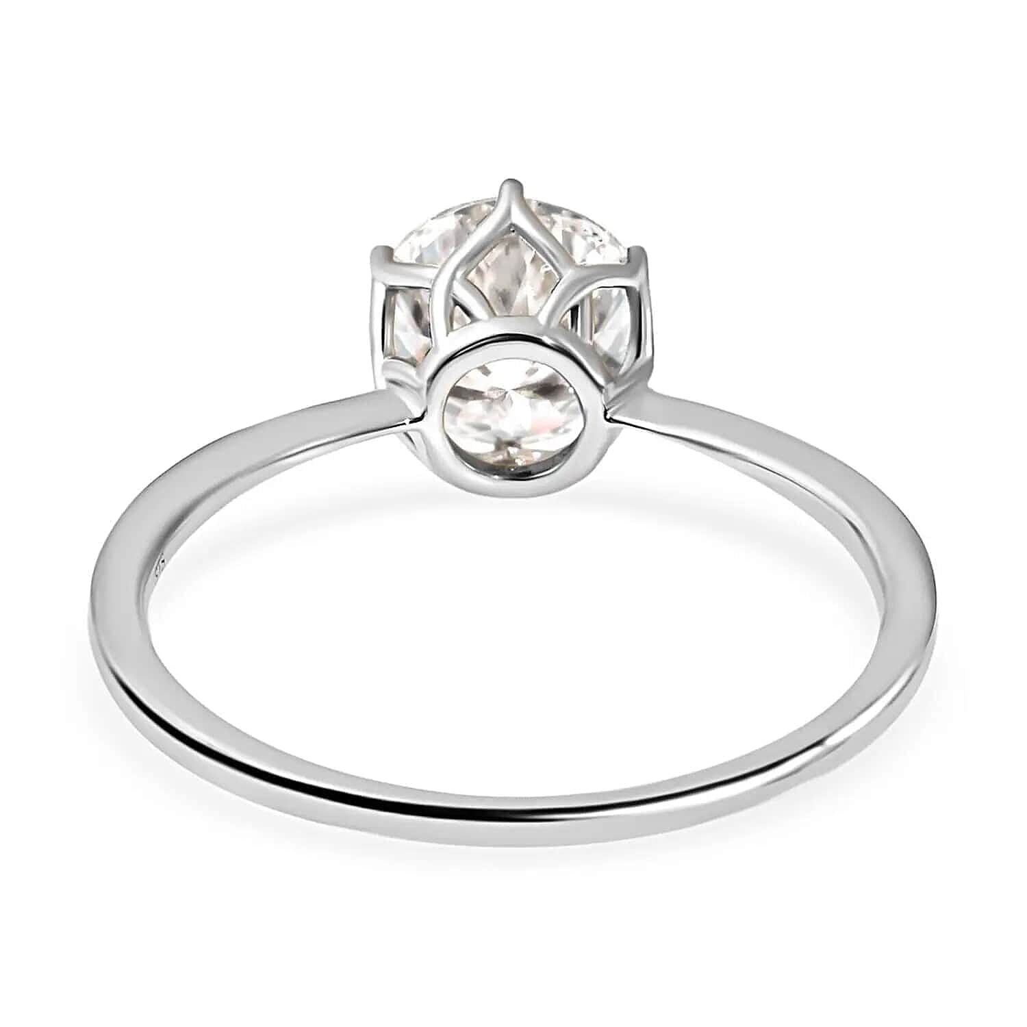 Luxoro 129 Facet Moissanite 1.75 ctw Solitaire Ring, Moissanite Ring, 10K White Gold Ring, Solitaire Gold Ring, Wedding Ring For Women, Gold Gift For Her (Size 10.00)