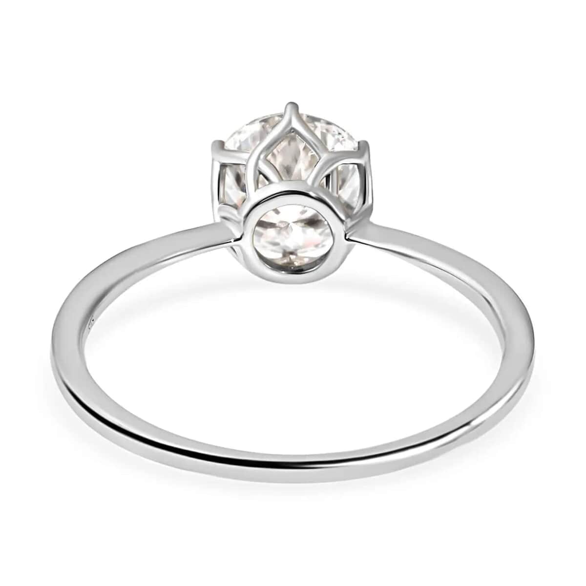 Luxoro 129 Facet Moissanite 1.75 ctw Solitaire Ring, Moissanite Ring, 10K White Gold Ring, Solitaire Gold Ring, Wedding Ring For Women, Gold Gift For Her (Size 8.00) image number 5