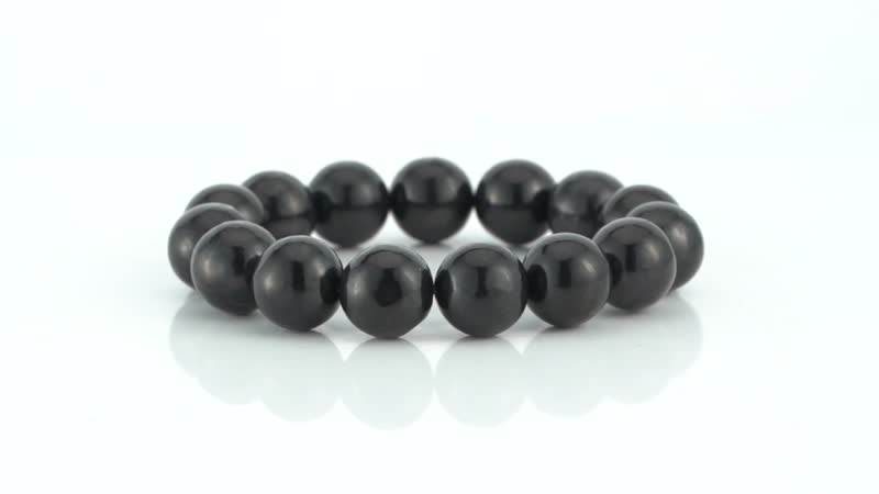 Shungite 13-15mm Beaded Stretch Bracelet 247.50 ctw