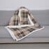 Homesmart Checks Pattern Polyester and Sherpa Hoodie Blanket with Pom Pom image number 1