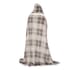 Homesmart Checks Pattern Polyester and Sherpa Hoodie Blanket with Pom Pom image number 2