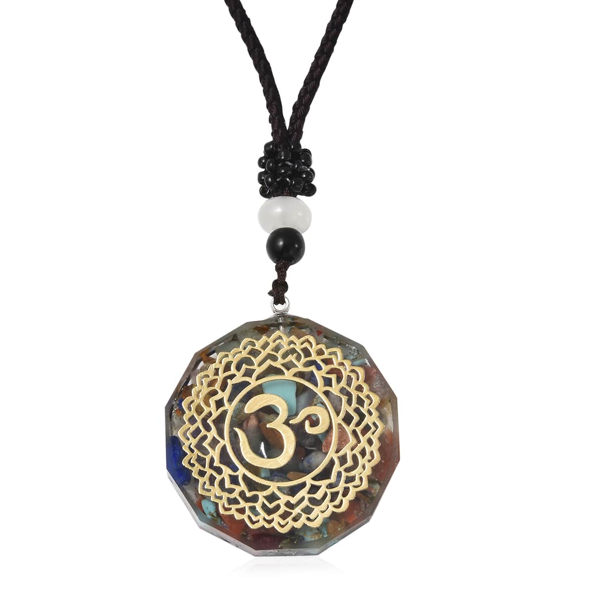 The Crown, SAHASRARA Chakra Gift Set, Multi Gemstone Necklace 24 Inches in Sivertone 50.00 ctw image number 1