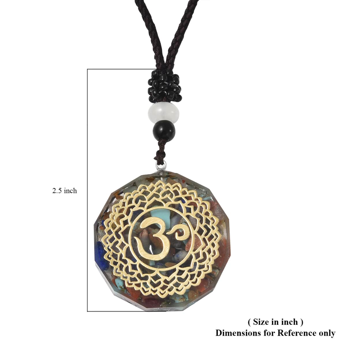 The Crown, SAHASRARA Chakra Gift Set, Multi Gemstone Necklace 24 Inches in Sivertone 50.00 ctw image number 5