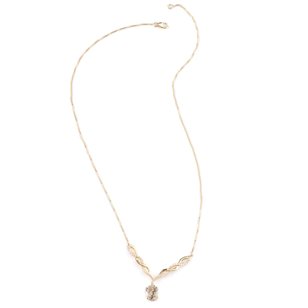 Appraised Iliana 18K Yellow Gold AAA Turkizite and G-H SI Diamond Necklace 18 Inches 6.50 Grams 3.25 ctw image number 1
