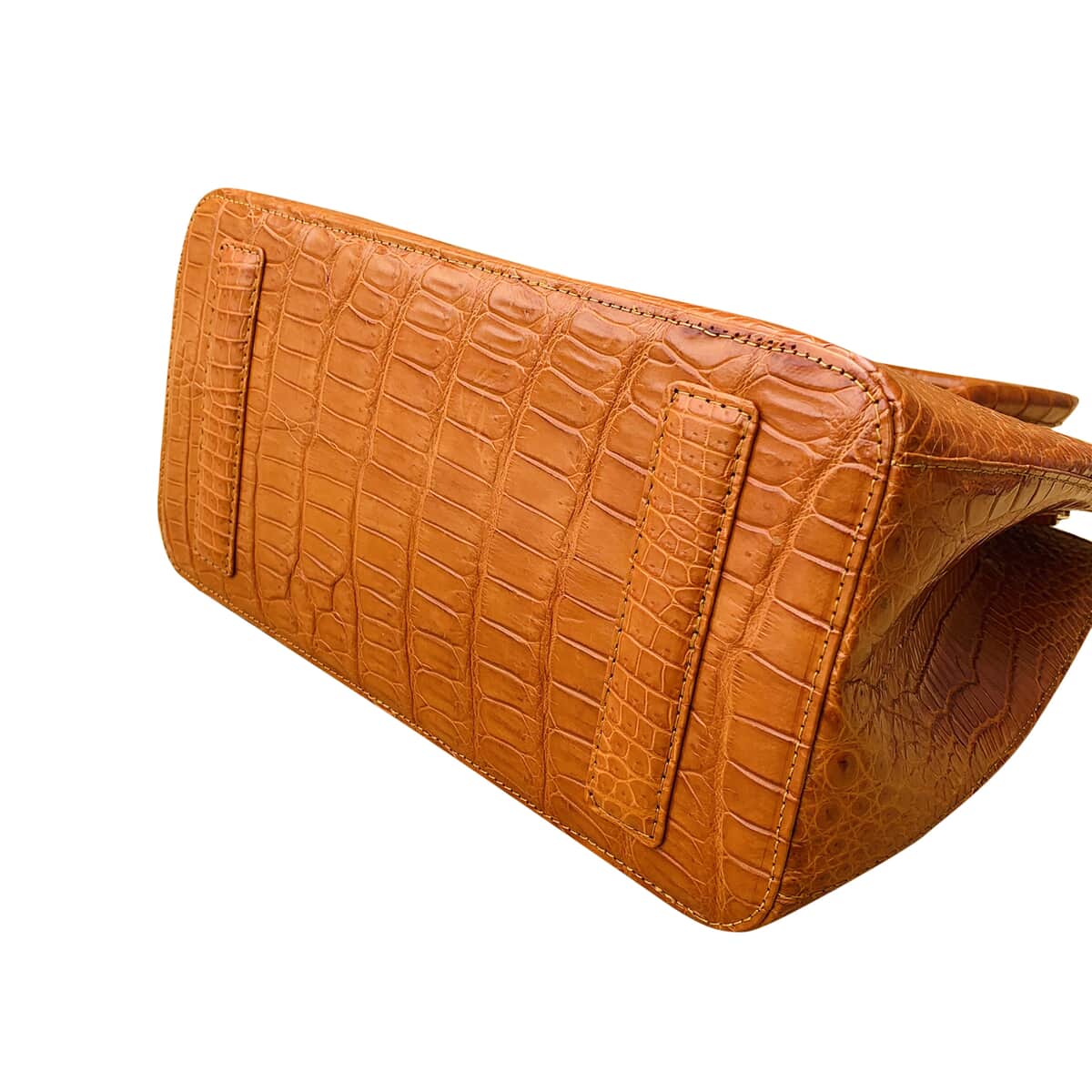 Grand Pelle Light Brown Genuine Caiman Crocodile Leather Shell Along with Cow Leather Lining Tote Bag for Women | Women's Designer Tote Bags | Leather Handbags | Leather Purse image number 1