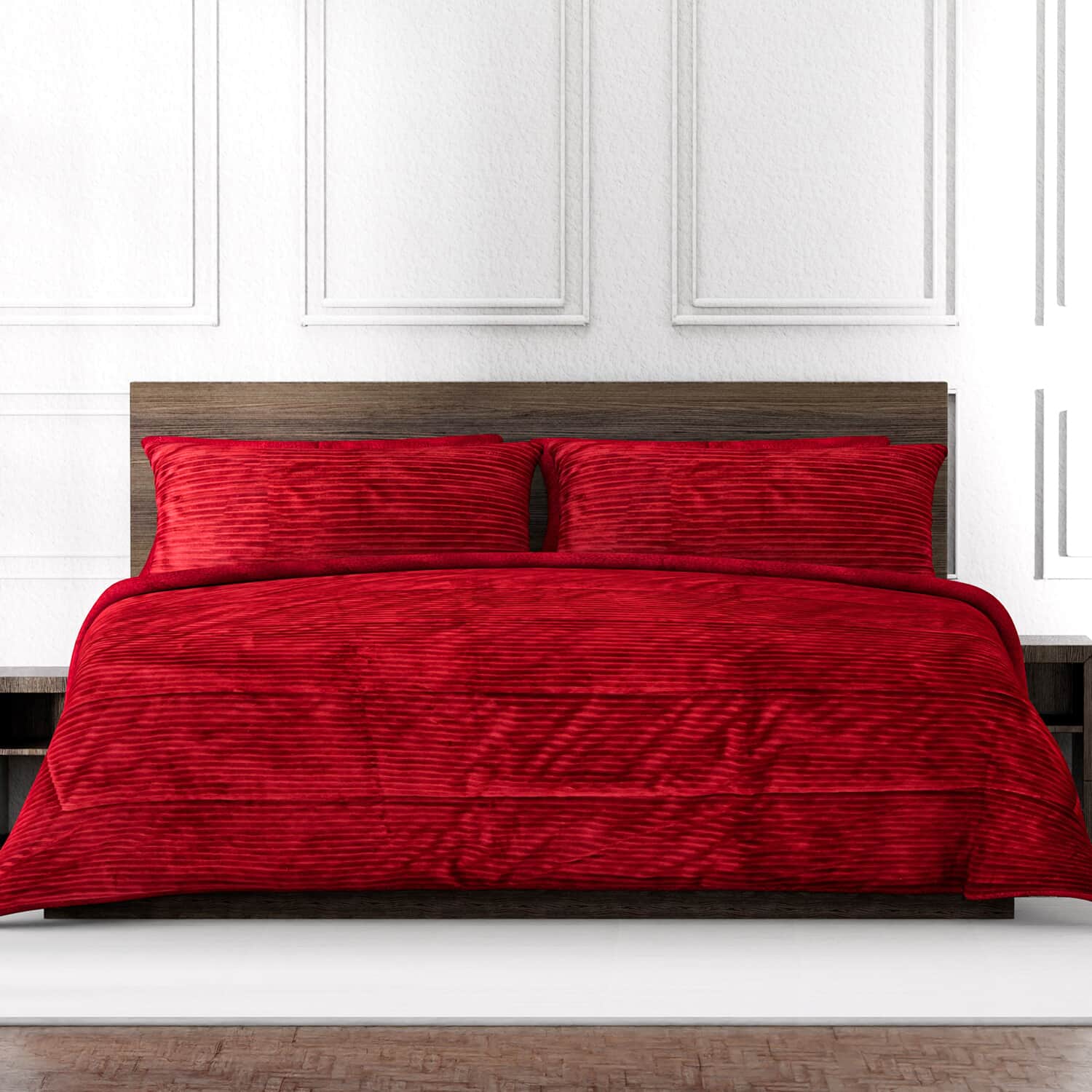 Red sherpa online comforter