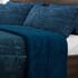 Homesmart Green Stripe Pattern Flannel and Sherpa Comforter and Pillow Cover -Queen image number 3