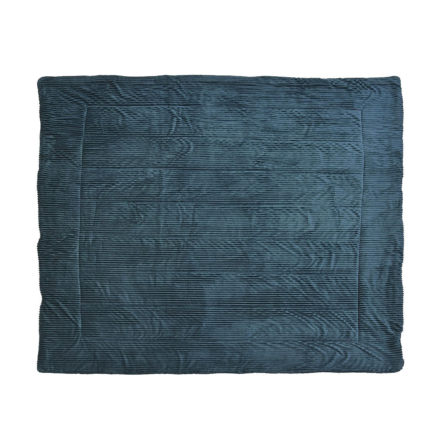 Homesmart Green Stripe Pattern Flannel and Sherpa Comforter and Pillow Cover -Queen