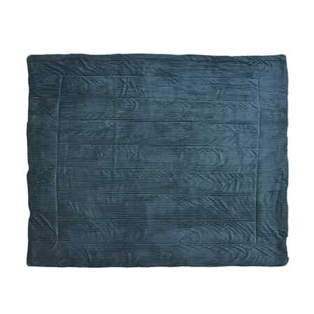 Homesmart Green Stripe Pattern Flannel and Sherpa Comforter and Pillow Cover -Queen image number 4