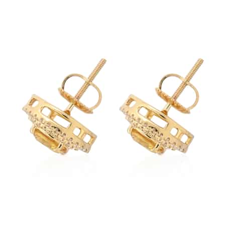 Certified Iliana 18K Yellow Gold AAA Yellow Sapphire and G-H SI Diamond Double Halo Stud Earrings 5 Grams 2.45 ctw image number 2