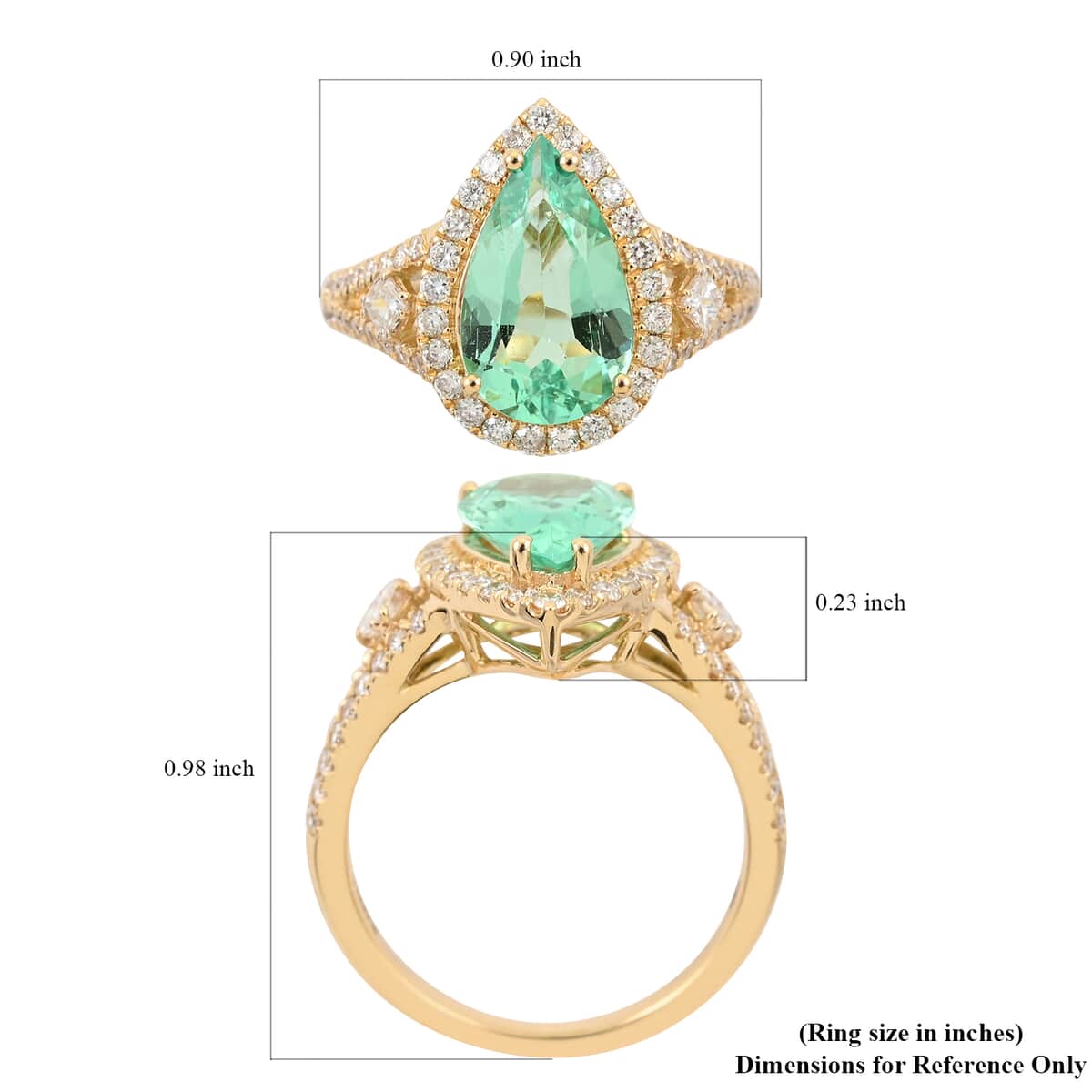 One Of A Kind ILIANA 18K Yellow Gold AAA Boyaca Colombian Emerald and G-H SI Diamond Ring (Size 7.0) 5.30 Grams 2.90 ctw image number 3