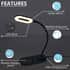 Blue Flexible and Wireless 2 in 1 Led Lamp with USB Cable and 3 Different Light Mode image number 2