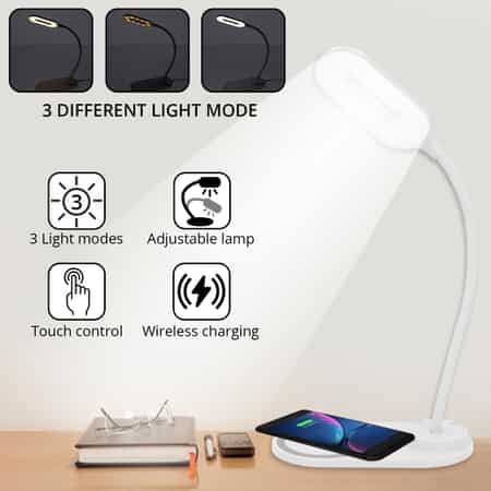 White Flexible and Wireless 2 in 1 Led Lamp with USB Cable and 3 Different Light Mode image number 1