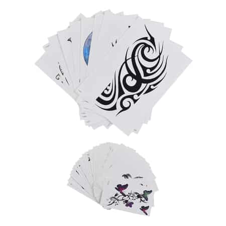 42 Sheets Multi Color Butterfly and Floral Pattern 3D Temporary Tattoos Stickers (10 Large Stickers 8.27"x5.83") and (32 Small Stickers 4.13"x2.36") image number 0