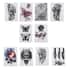 42 Sheets Multi Color Butterfly and Floral Pattern 3D Temporary Tattoos Stickers (10 Large Stickers) and (32 Small Stickers) image number 1