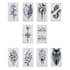 42 Sheets Multi Color Butterfly and Floral Pattern 3D Temporary Tattoos Stickers (10 Large Stickers 8.27"x5.83") and (32 Small Stickers 4.13"x2.36") image number 3