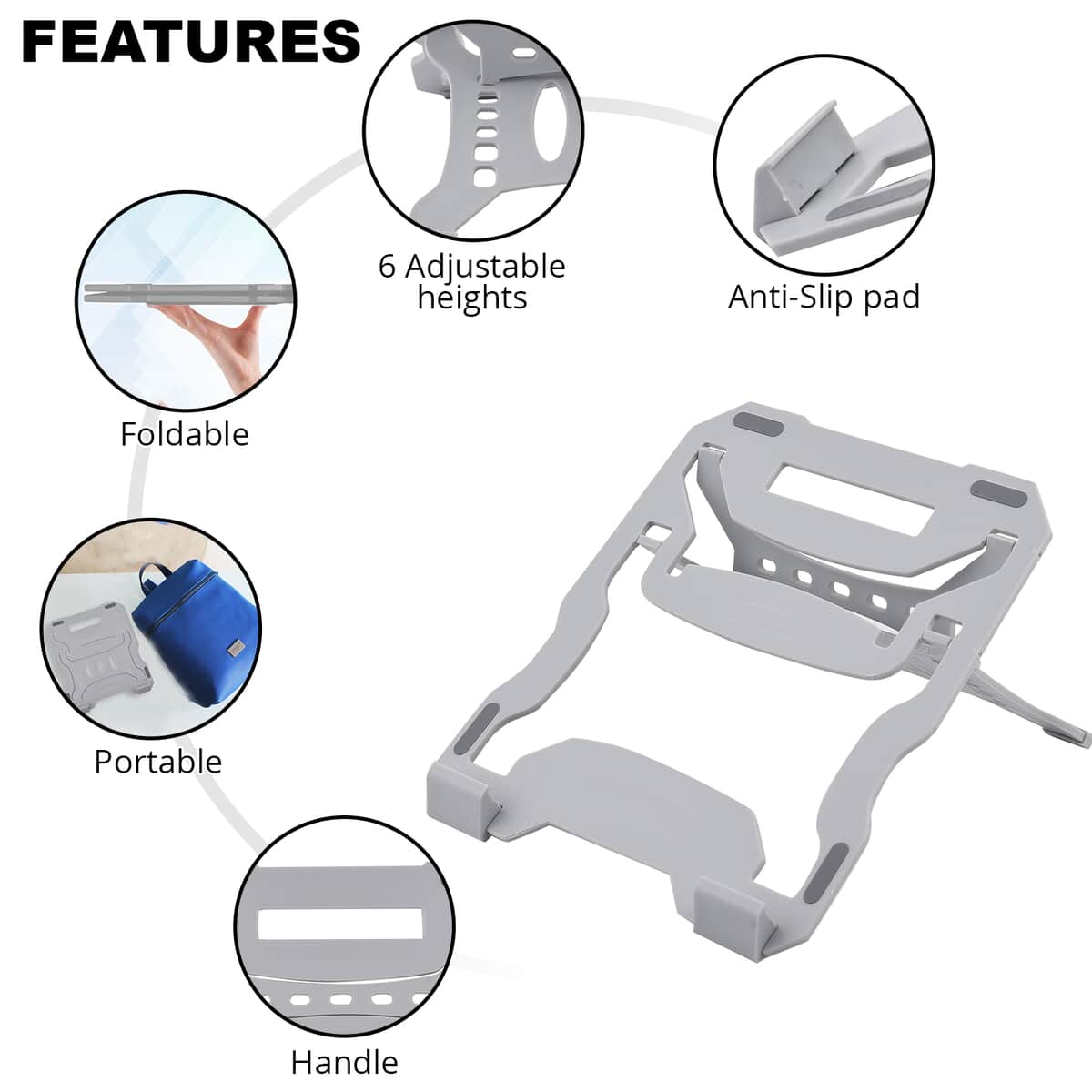 Adjusted Notebook Computer Folding Stand Base image number 2