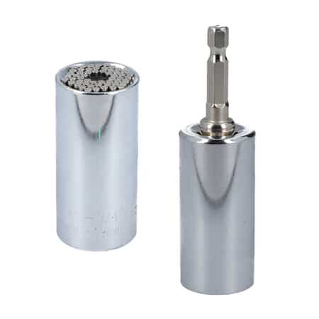 Set of Universal Socket and Drill Adapter in Stainless Steel - Silver Color image number 5
