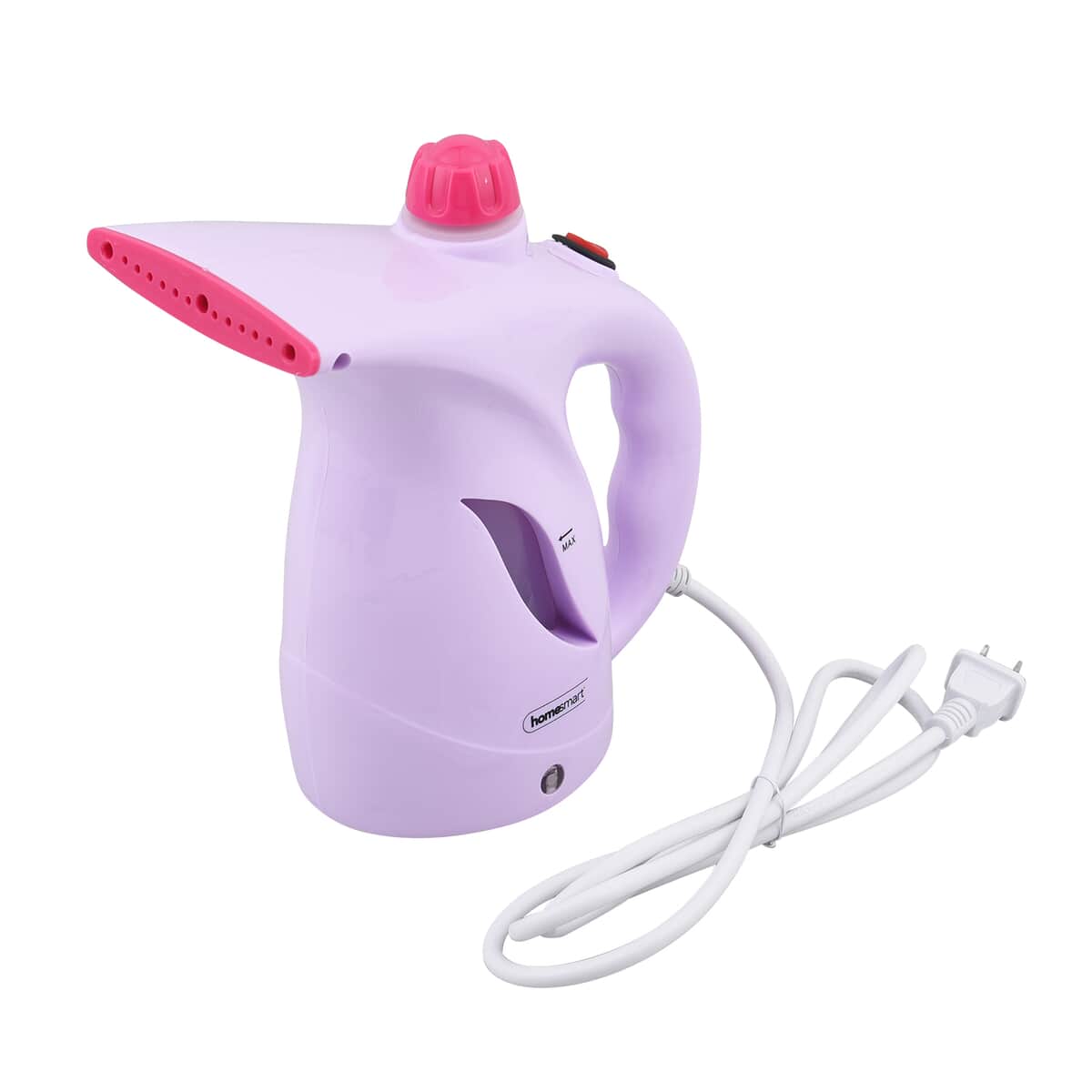 HOMESMART Pink Garment Steamer with Water Tank, Brush and Electrostatic Brush (3.54"x6.69"x8.46") (200ml) image number 0
