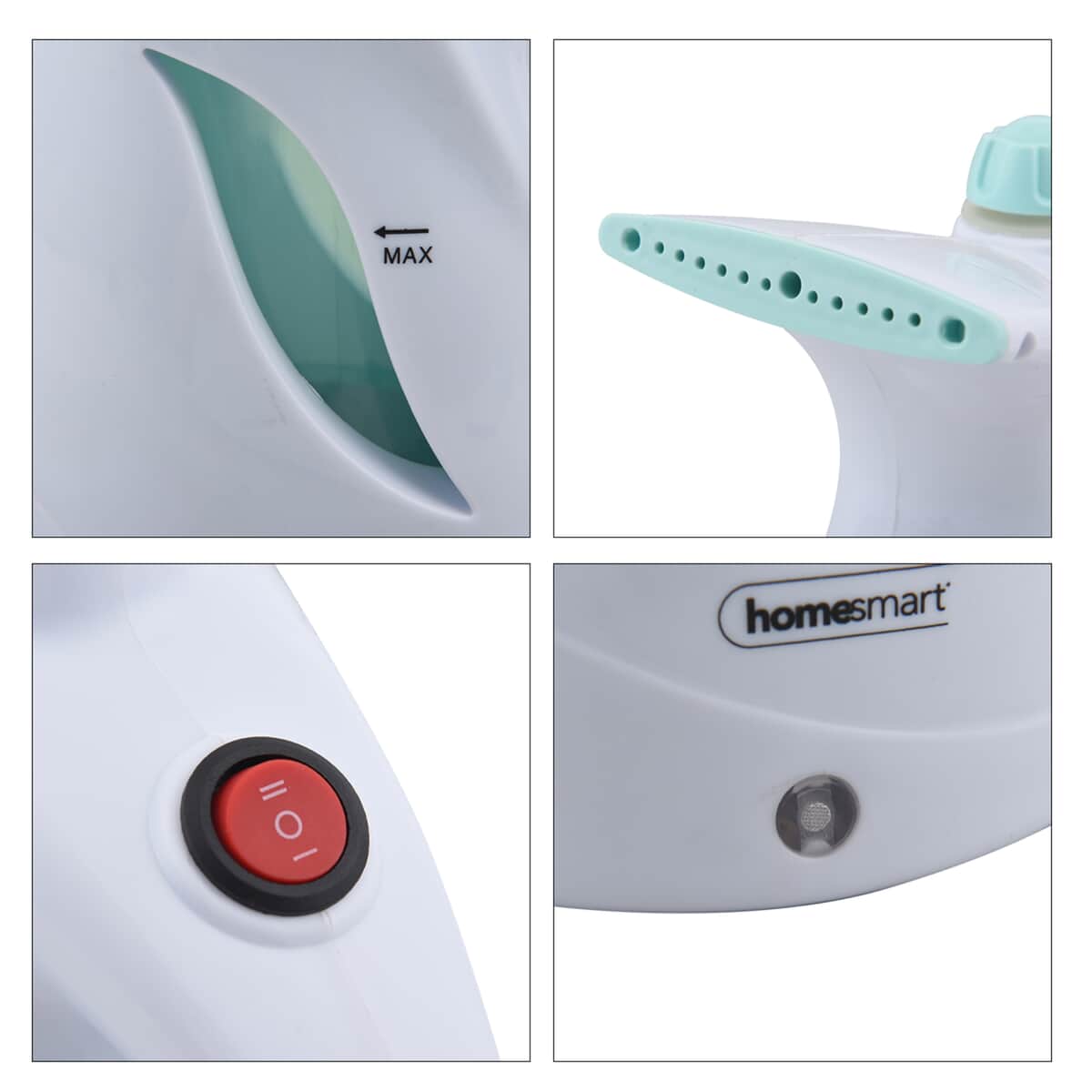 Homesmart White Garment Steamer with Water Tank, Brush and Electrostatic Brush image number 5