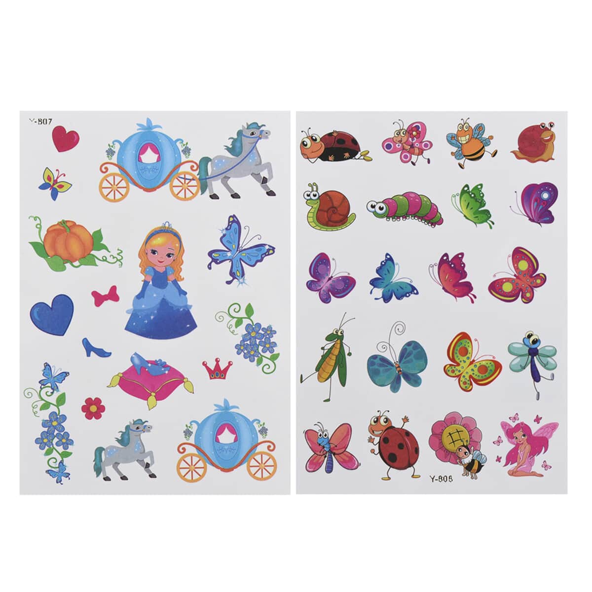 12 Sheets Multi Color Flying Angel Pattern 3D Temporary Tattoos Stickers image number 4