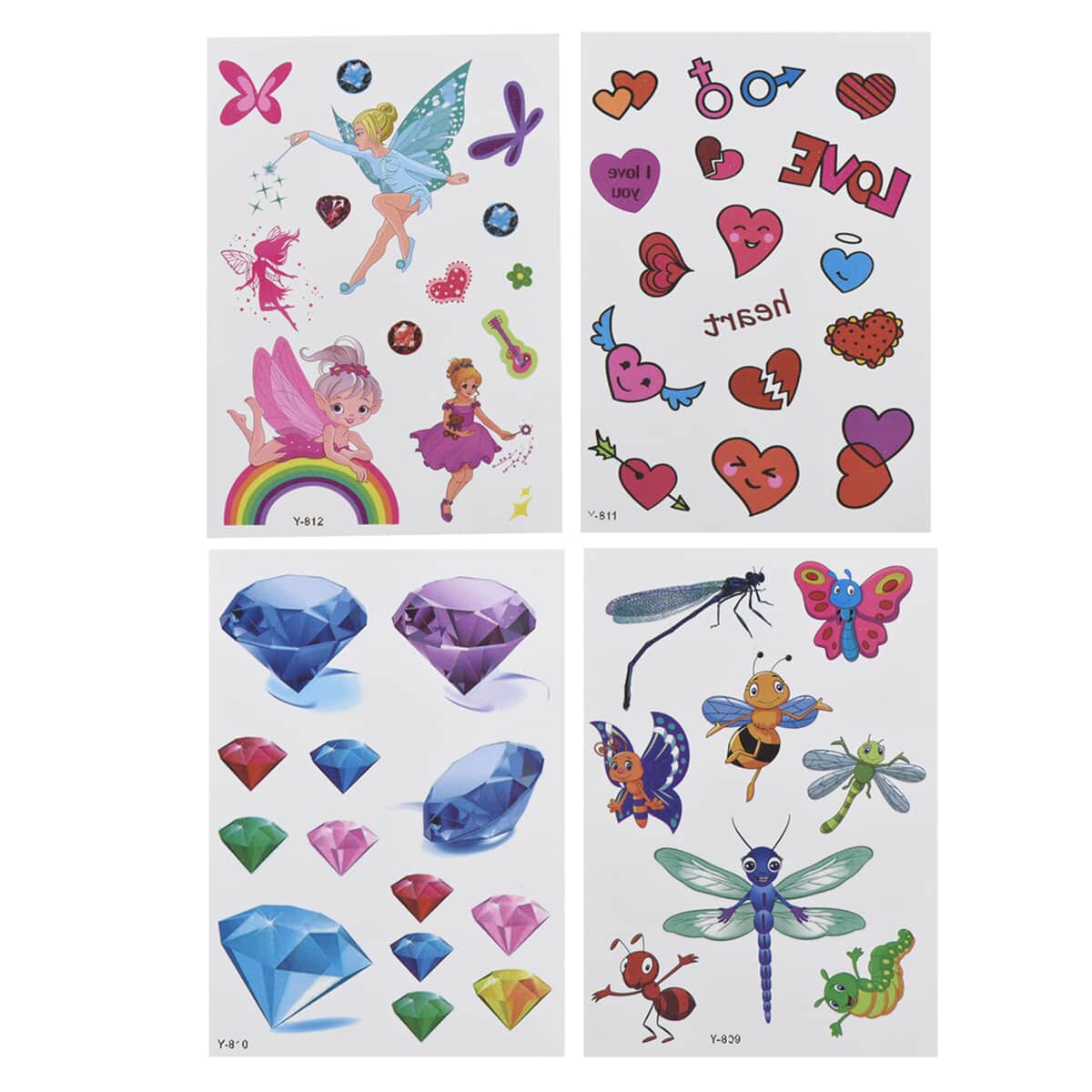 12 Sheets Multi Color Flying Angel Pattern 3D Temporary Tattoos Stickers image number 5