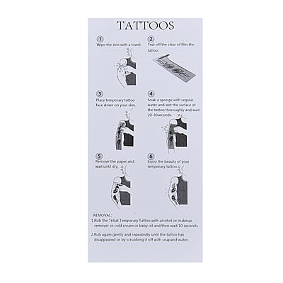 4 Sheets Floral and Dragon Pattern 3D Temporary Tattoo Stickers For Arms