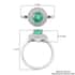 Rhapsody 950 Platinum AAAA Kagem Zambian Emerald and E-F VS Diamond Double Halo Ring (Size 8.0) 6.30 Grams 1.25 ctw image number 4