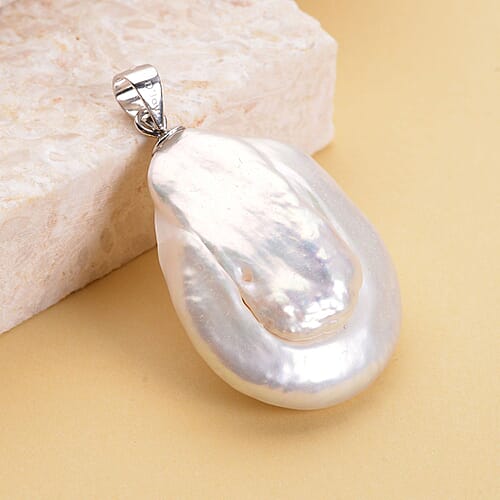 White Keshi Pearl - Product card gallery slide 2 (9431309254911)