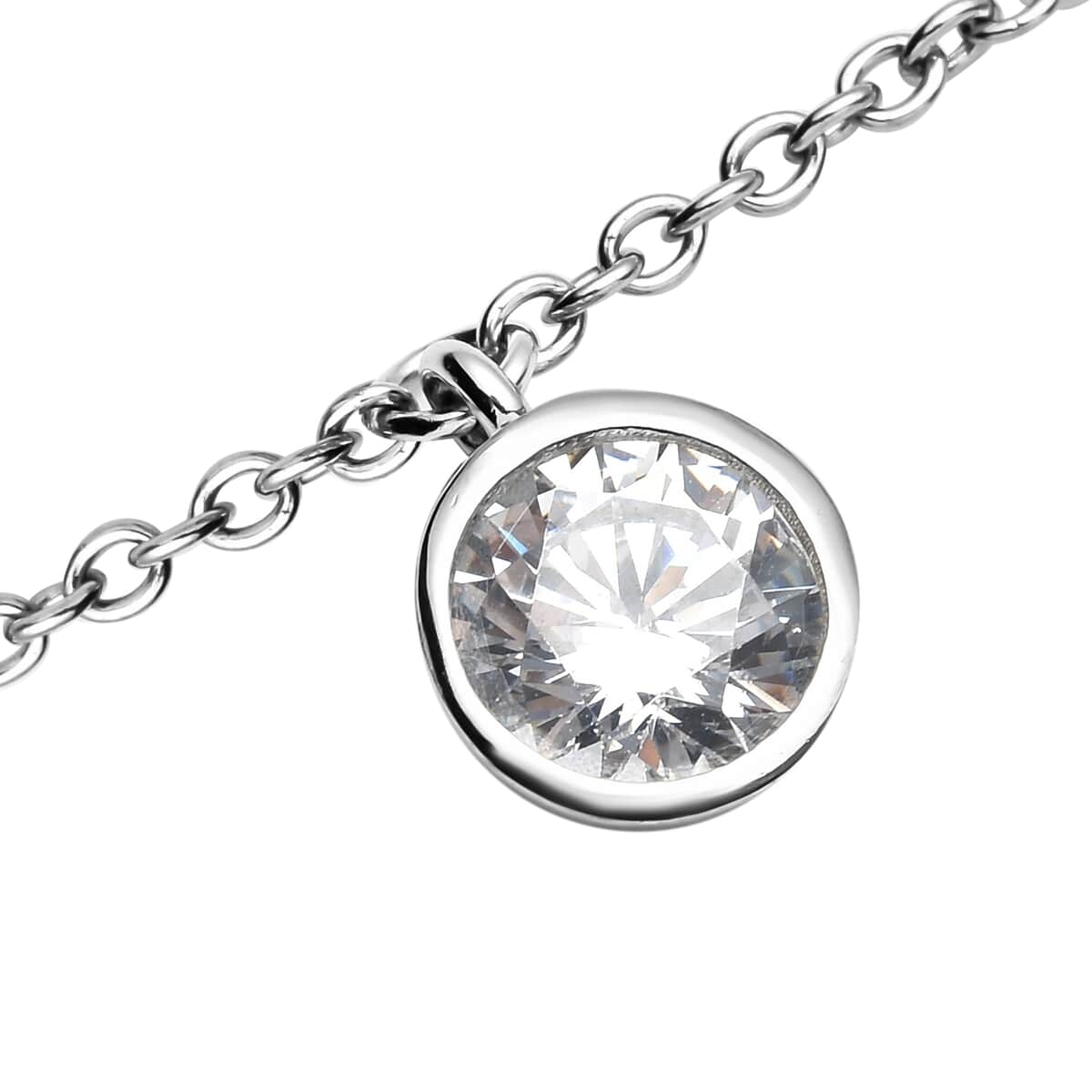 LUSTRO STELLA AAA Premium Cubic Zirconia Station Necklace (18 Inches) in Sterling Silver 3.25 ctw image number 3