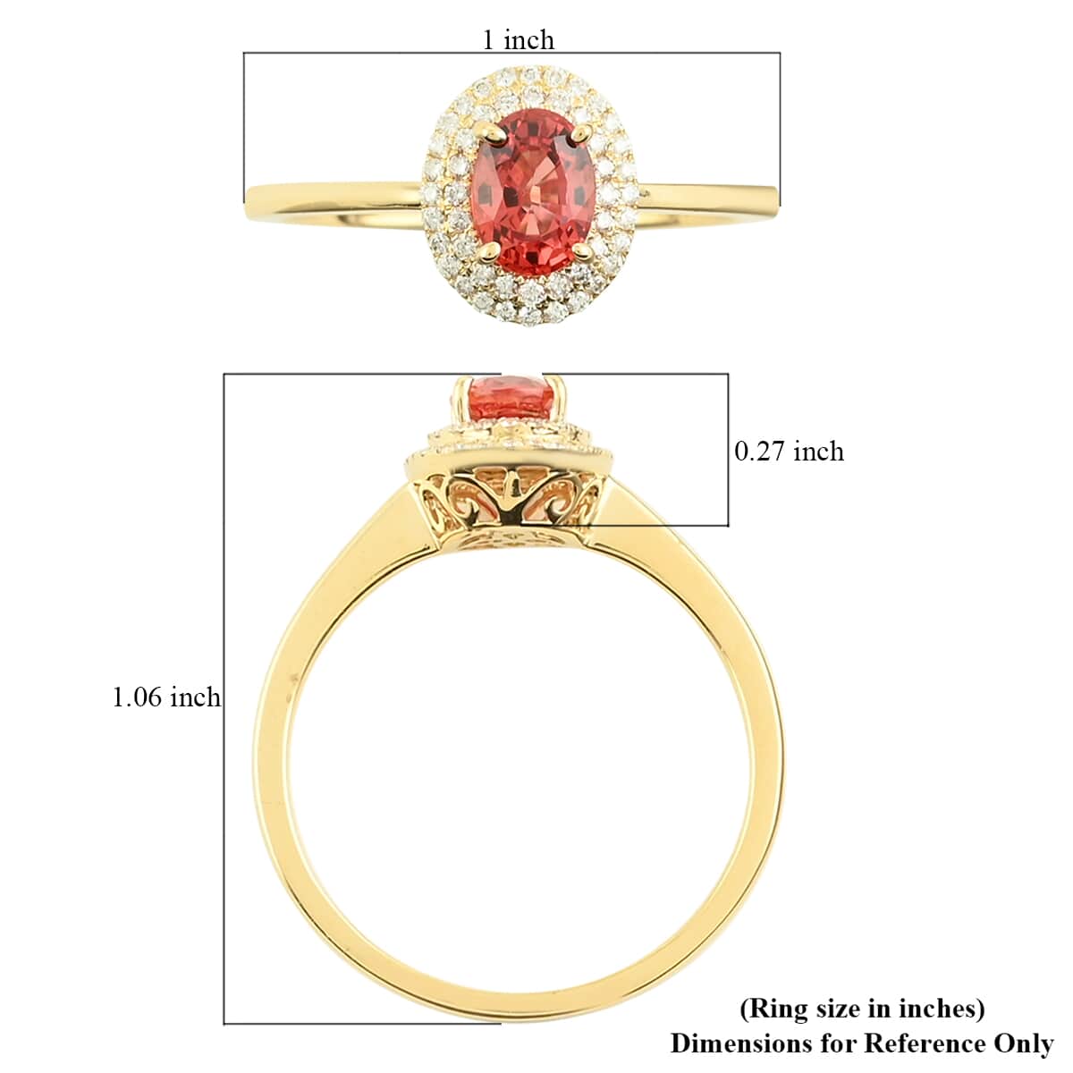 Iliana 18K Yellow Gold AAA Songea Sapphire and G-H SI Diamond Double Halo Ring (Size 6.0) 3.45 Grams 1.25 ctw image number 4