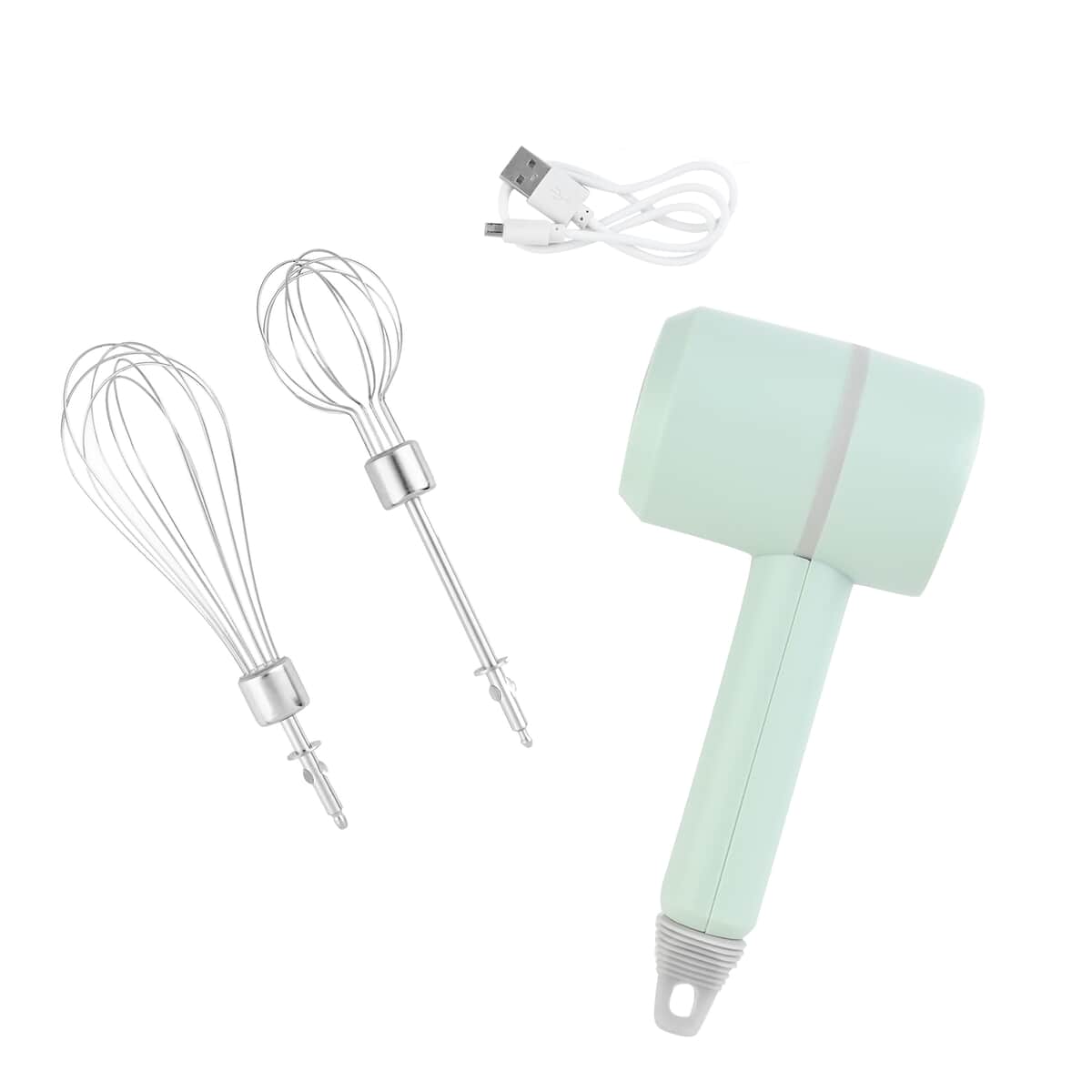 Homesmart Green Portable and Cordless USB Rechargeable Hand Mixer (1200 mAh) image number 5