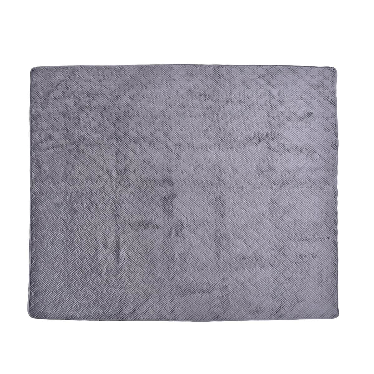 Homesmart Charcoal Gray Biome Quilted Stitching Pattern Microfiber Quilt and Pillow Cover - Queen image number 3