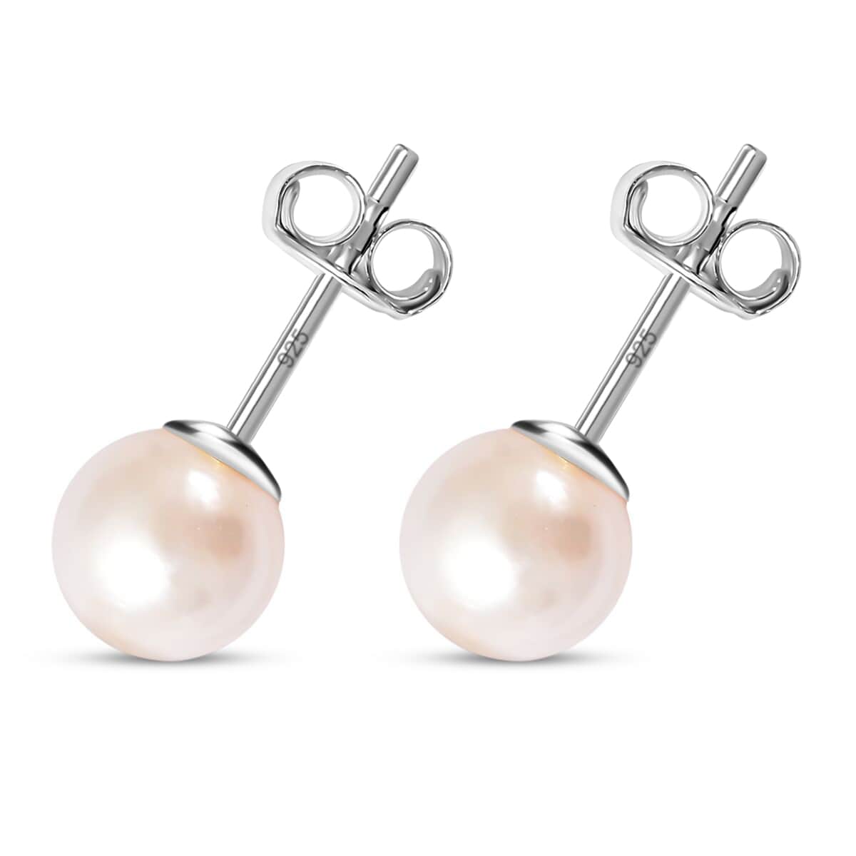 Japanese Akoya Pearl Earring in Rhodium Over Sterling Silver 4.07 ctw image number 3