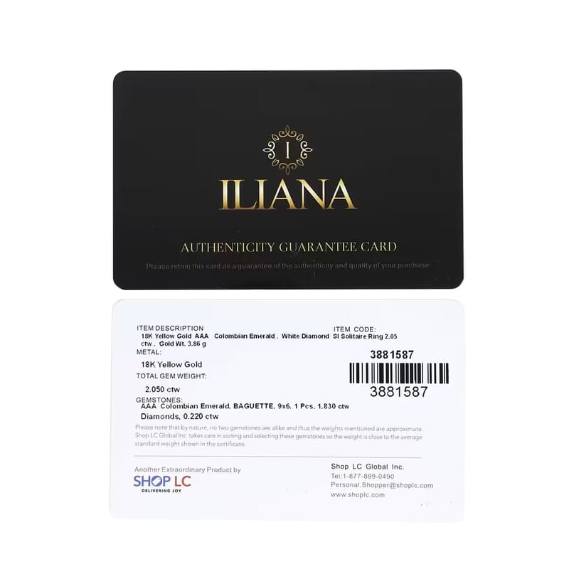 ONE OF A KIND Iliana 18K Yellow Gold AAA Boyaca Colombian Emerald and G-H SI Diamond Ring (Size 7.0) 2.05 ctw