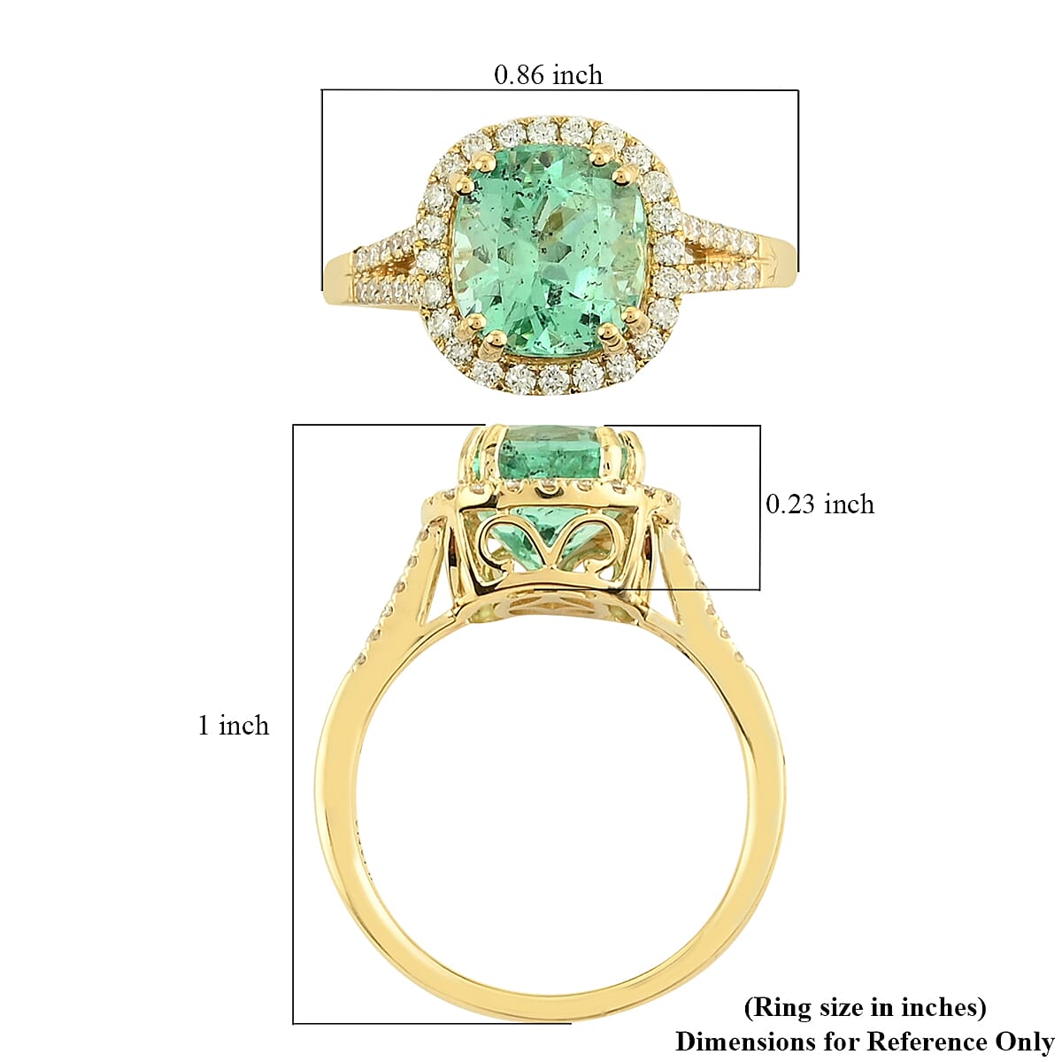 One Of A Kind Iliana 18K Yellow Gold AAA Boyaca Colombian Emerald and G-H SI Diamond Ring (Size 7.0) 4 Grams 3.45 ctw