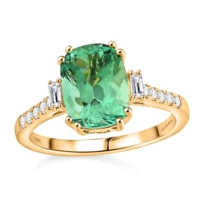 One of a Kind Iliana AAA Boyaca Colombian Emerald and G-H SI Diamond 2.80 ctw Ring in 18K Yellow Gold (Size 7.0) 3.35 Grams