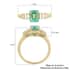 ILIANA 18K Yellow Gold AAA Colombian Emerald and G-H SI Diamond Solitaire Ring (Size 6.0) 4 Grams 1.50 ctw image number 4