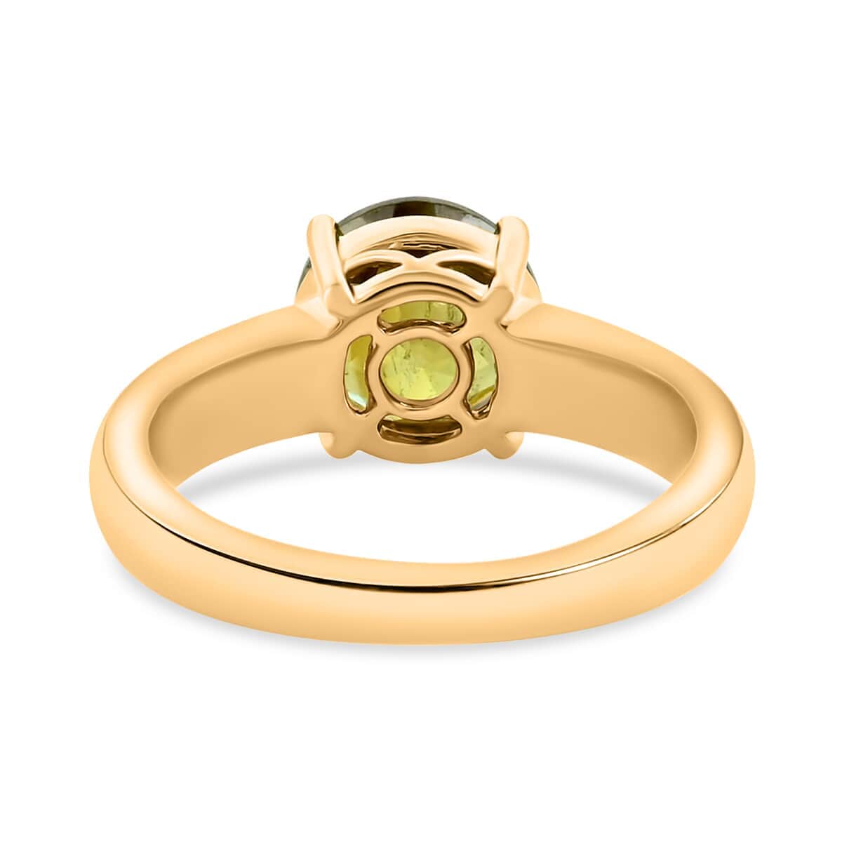 Iliana 18K Yellow Gold AAA Sava Sphene and G-H SI Diamond Ring (Size 6.0) 5.20 Grams 3.00 ctw image number 3