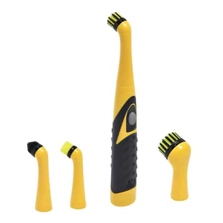 Buy Yellow Electric Household Handheld Cleaner Battery Operated High-speed Cleaning  Brush with 4 Interchangeable Brush Heads (4xAA Batteries Not Included) at  ShopLC.