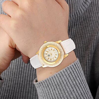 EON 1962 White Howllite Unisex Watch New Battery 31MM‎ 8\
